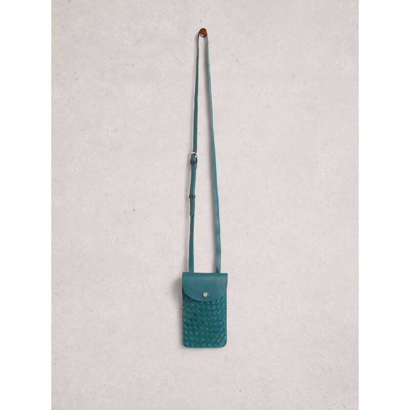 White Stuff Coco Weave Leather Phone Bag image number 1